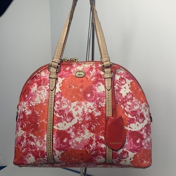 Coach Cora Rare F31341 Peyton Floral Domed Satchel - Picture 10 of 14